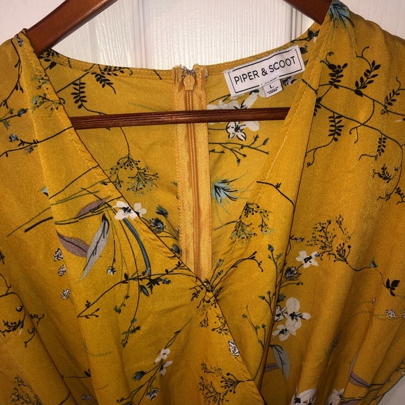 Piper & Scoot yellow floral jumpsuit - Picture 2 of 5